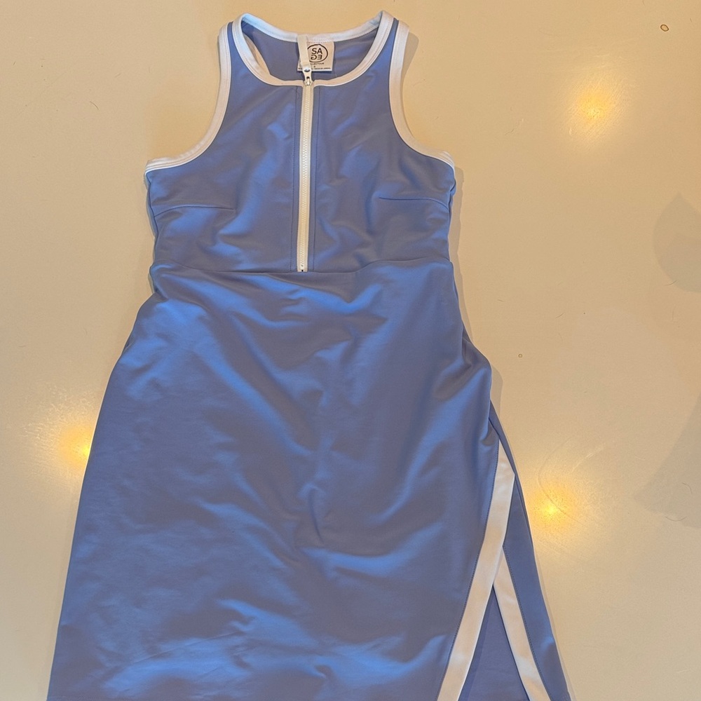 Blue Sleeveless Mini Dress